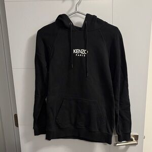 Kenzo Black Hoodie with White Text